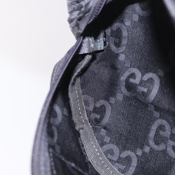 GUCCI GG Canvas Waist bag Gray Silver 767934 Auth 183092M