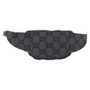 GUCCI GG Canvas Waist bag Gray Silver 767934 Auth 183092M-2