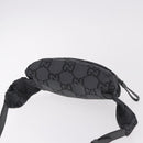 GUCCI GG Canvas Waist bag Gray Silver 767934 Auth 183092M-6