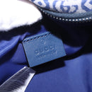 GUCCI Sherry Line Waist bag Canvas Navy Silver Red 502095 Auth 183093M-21
