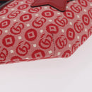 GUCCI Sherry Line Waist bag Canvas Navy Silver Red 502095 Auth 183095M-15