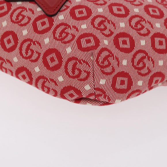 GUCCI Sherry Line Waist bag Canvas Navy Silver Red 502095 Auth 183095M