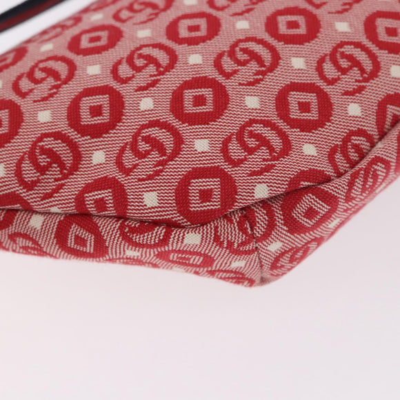 GUCCI Sherry Line Waist bag Canvas Navy Silver Red 502095 Auth 183095M