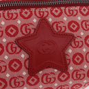 GUCCI Sherry Line Waist bag Canvas Navy Silver Red 502095 Auth 183095M-19