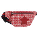 GUCCI Sherry Line Waist bag Canvas Navy Silver Red 502095 Auth 183095M-1