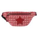 GUCCI Sherry Line Waist bag Canvas Navy Silver Red 502095 Auth 183095M-13