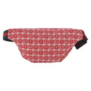 GUCCI Sherry Line Waist bag Canvas Navy Silver Red 502095 Auth 183095M-2