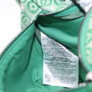 GUCCI Web Sherry Line Waist bag Canvas Green Silver Red 502095 Auth 183096M-23