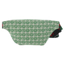 GUCCI Web Sherry Line Waist bag Canvas Green Silver Red 502095 Auth 183096M-2