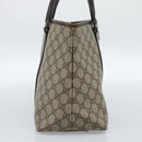 GUCCI GG Supreme Tote Bag PVC Beige Zilver 114595 Auth 183097-4