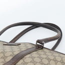 GUCCI GG Supreme Tote Bag PVC Beige Zilver 114595 Auth 183097-8