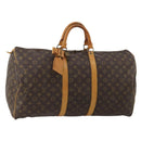 LOUIS VUITTON Monogram Keepall 55 Boston Bag M41424 LV Auth 183098A-1