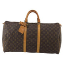 LOUIS VUITTON Monogram Keepall 55 Boston Bag M41424 LV Auth 183098A-13