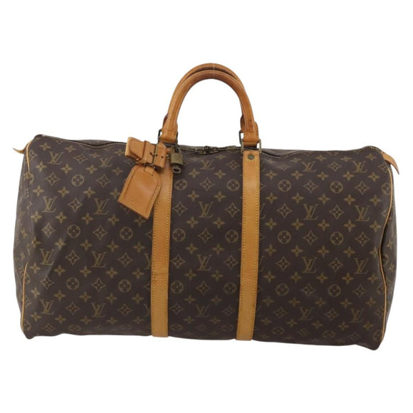 LOUIS VUITTON Monogram Keepall 55 Boston Bag M41424 LV Auth 183098A