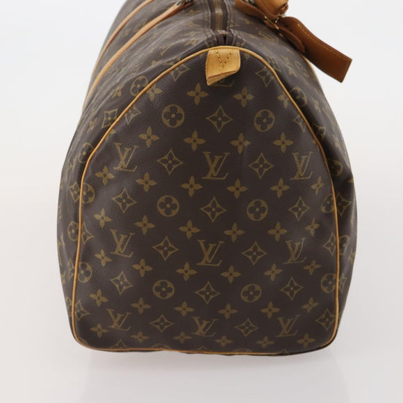 LOUIS VUITTON Monogram Keepall 55 Boston Bag M41424 LV Auth 183098A