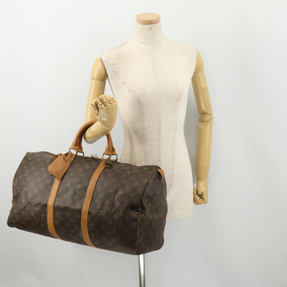 LOUIS VUITTON Monogram Keepall 50 Boston Bag M41426 LV Auth 183099A