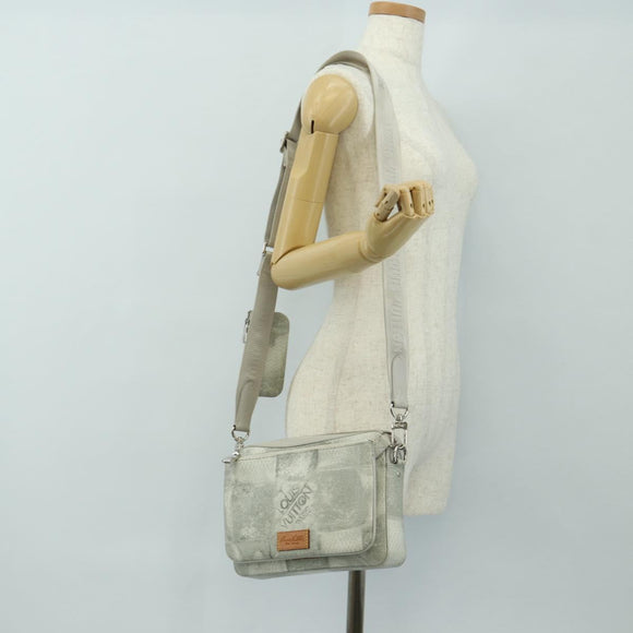 LOUIS VUITTON Damier Salt Trio Messenger Shoulder Bag White N50068 Auth 183100SM
