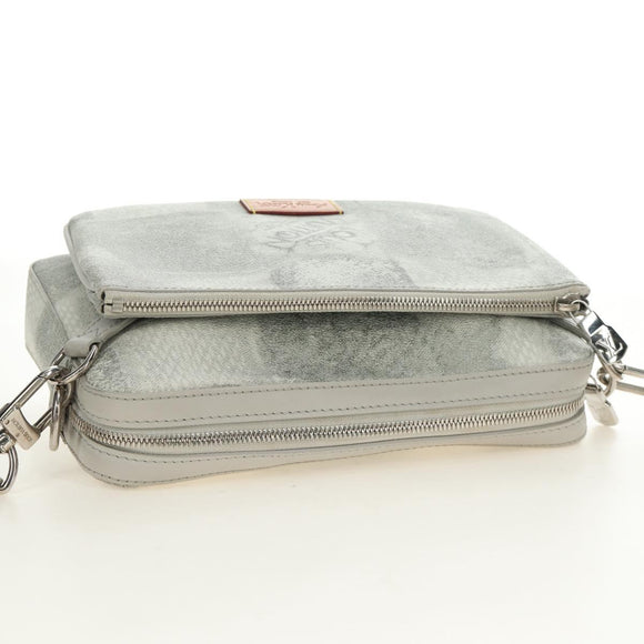 LOUIS VUITTON Damier Salt Trio Messenger Shoulder Bag White N50068 Auth 183100SM