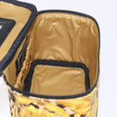 VERSACE Vanity Hand Bag Canvas Yellow Gold Auth 183101A-19