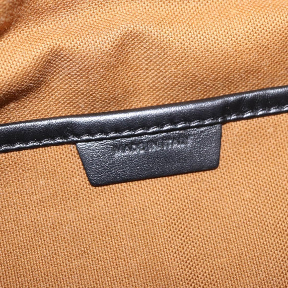 CELINE Triomphe Waist bag PVC Black Gold Auth 183105M