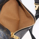 CELINE Triomphe Waist bag PVC Black Gold Auth 183105M-22