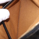 CELINE Triomphe Waist bag PVC Black Gold Auth 183105M-23