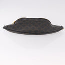 CELINE Triomphe Waist bag PVC Black Gold Auth 183105M-5