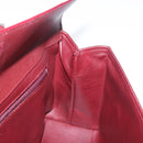CARTIER Hand Bag Leather Bordeaux Silver Auth 183107V-20