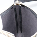 BURBERRY Nova Check Umhängetasche PVC Beige Silber Auth 183108A-18