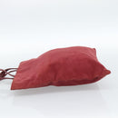 LOEWE Hand Bag Suede Red Gold Auth 183111A-3