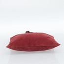 LOEWE Hand Bag Suede Red Gold Auth 183111A-5
