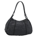 PRADA Shoulder Bag Leather Black Auth 183112SM-1