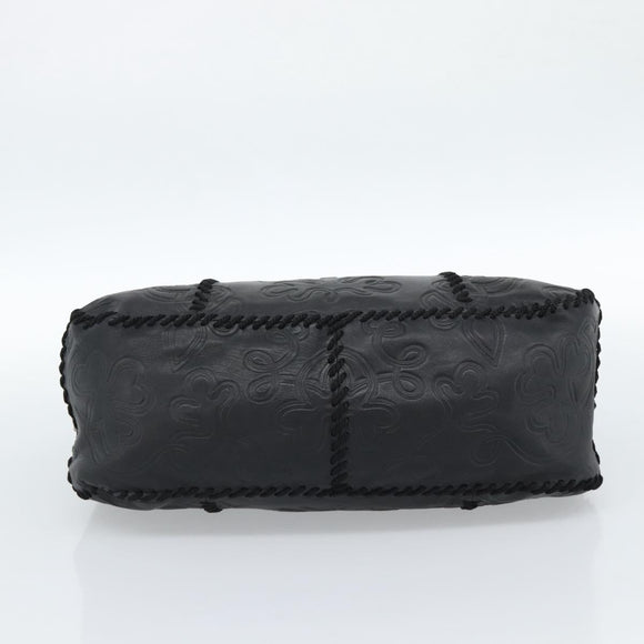 PRADA Shoulder Bag Leather Black Auth 183112SM
