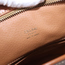 CELINE Macadam Canvas Tote Bag PVC Leather Brown Gold Auth 183115V-20