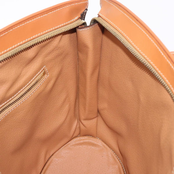 CELINE Macadam Canvas Tote Bag PVC Leather Brown Gold Auth 183115V