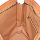 CELINE Macadam Canvas Tote Bag PVC Leather Brown Gold Auth 183115V-22