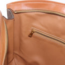 CELINE Macadam Canvas Tote Bag PVC Leather Brown Gold Auth 183115V-23