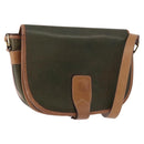 CELINE Shoulder Bag Leather Green Gold Auth 183117-1