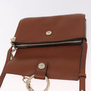 Chloe Fay Schoudertas Suède Bruin Goud Auth 183119A-15