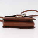 Chloe Fay Schoudertas Suède Bruin Goud Auth 183119A-9