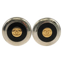 CHANEL COCO Mark Earring metal Silver tone CC Auth 183120M-2