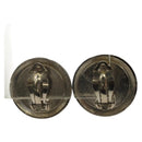 CHANEL COCO Mark Earring metal Silver tone CC Auth 183120M-3