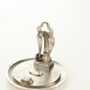 CHANEL COCO Mark Earring metal Silver tone CC Auth 183120M-7