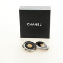 CHANEL COCO Mark Earring metal Silver tone CC Auth 183120M-8