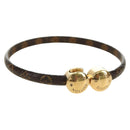 LOUIS VUITTON Monogram Brass Historic Mini Bracelet M6407 LV Auth 183121M-1