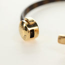 LOUIS VUITTON Monogram Brass Historic Mini Bracelet M6407 LV Auth 183121M-10