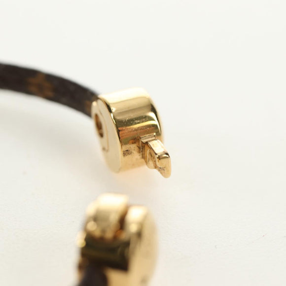 LOUIS VUITTON Monogram Brass Historic Mini Bracelet M6407 LV Auth 183121M