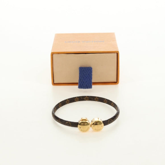LOUIS VUITTON Monogram Brass Historic Mini Bracelet M6407 LV Auth 183121M