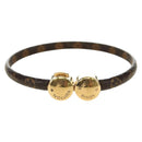 LOUIS VUITTON Monogram Brass Historic Mini Bracelet M6407 LV Auth 183121M-13