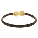 LOUIS VUITTON Monogram Brass Historic Mini Bracelet M6407 LV Auth 183121M-2